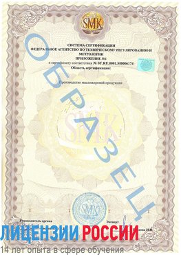Образец сертификата соответствия (приложение) Верхняя Салда Сертификат ISO 22000