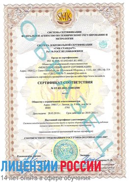 Образец сертификата соответствия Верхняя Салда Сертификат OHSAS 18001